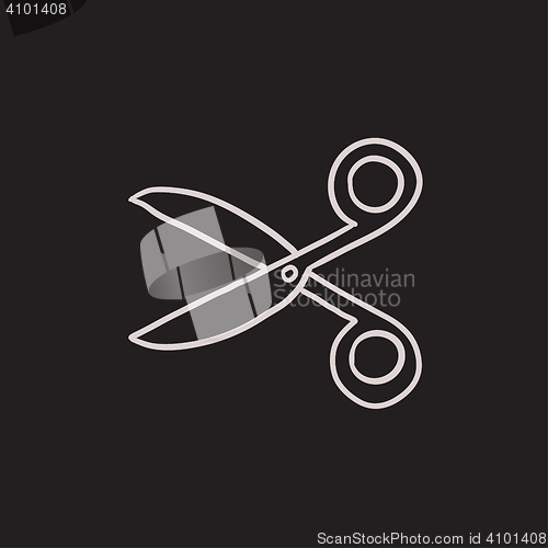 Image of Scissors sketch icon.