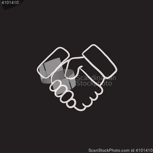 Image of Handshake sketch icon.