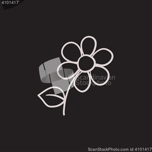 Image of Flower sketch icon.