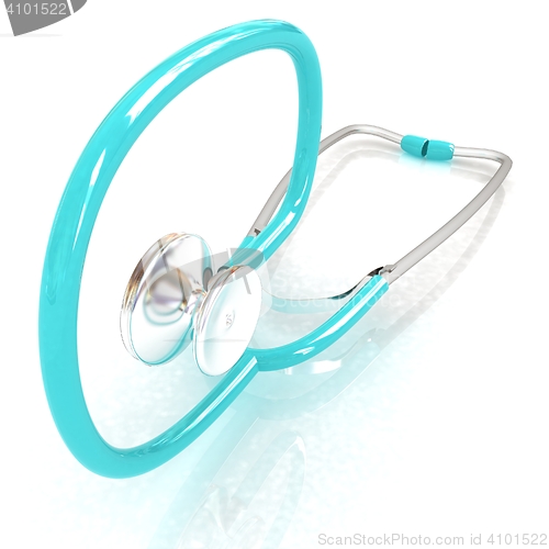 Image of stethoscope. 3d illustration