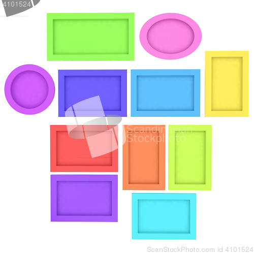 Image of Abstract frames. Conceptual design. 3D illustration
