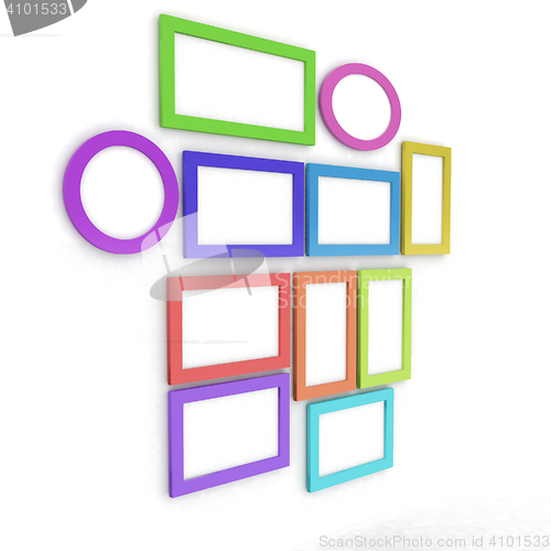 Image of Abstract frames. Conceptual design. 3D illustration