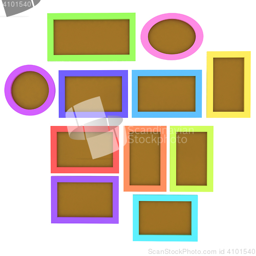 Image of Abstract frames. Conceptual design. 3D illustration