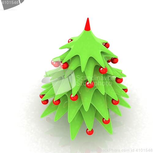 Image of Christmas tree. 3d illustration