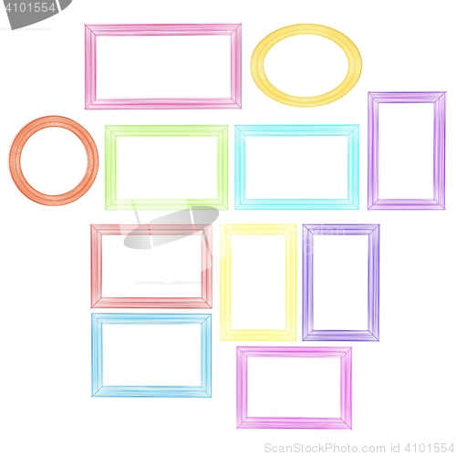 Image of Abstract frames. Conceptual design. 3D illustration