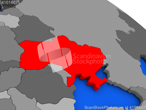 Image of Ukraine in red