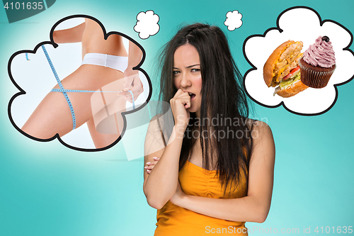 Image of The collage about health, diet and food concept