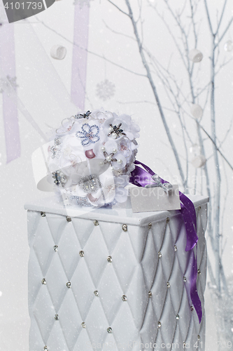 Image of Beautiful purple bridal bouquet