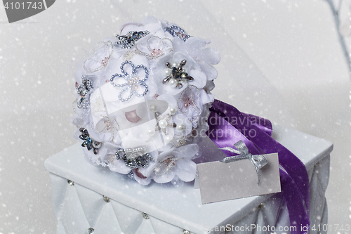 Image of Beautiful purple bridal bouquet