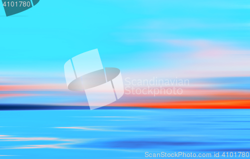Image of Abstract Motion Blurred Light Colored Sea Background