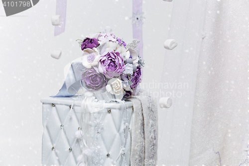 Image of Beautiful purple bridal bouquet