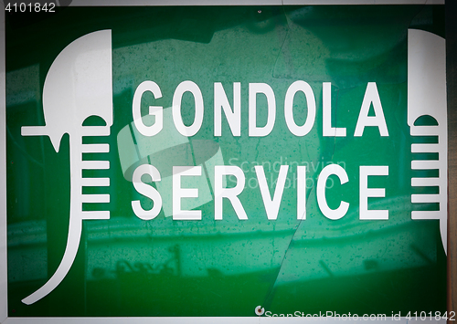 Image of Gondola Service Sign
