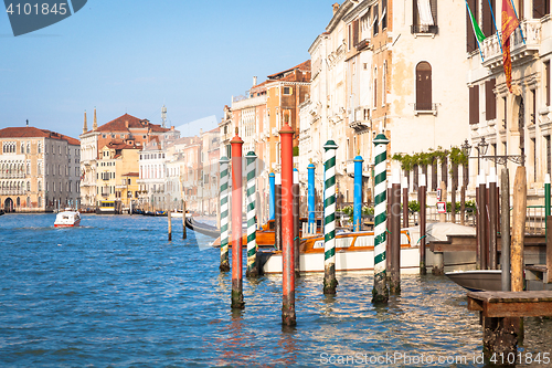 Image of 300 years old venetian palace facade from Canal Grande