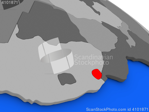 Image of Swaziland in red