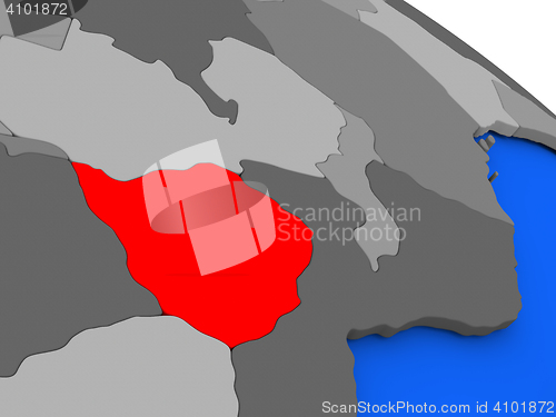 Image of Zimbabwe in red