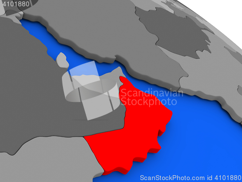 Image of Oman in red