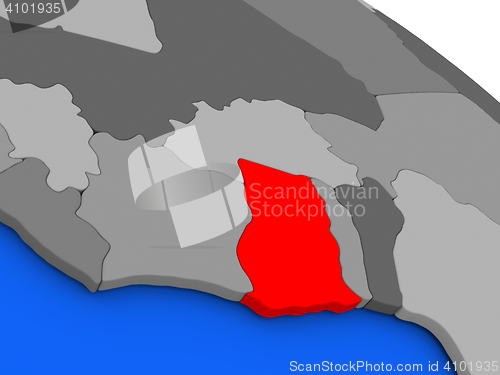 Image of Ghana in red