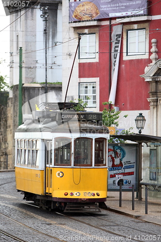 Image of EUROPE PORTUGAL LISBON TRANSPORT FUNICULAR TRAIN