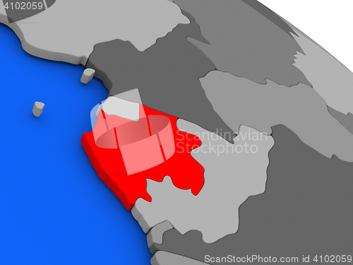 Image of Gabon in red
