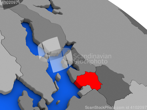 Image of Lithuania in red