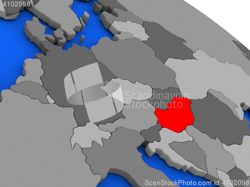 Image of Hungary in red