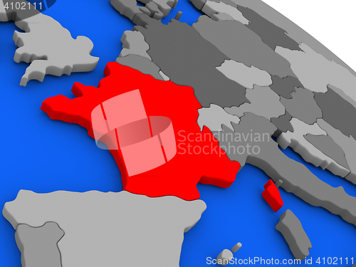 Image of France in red