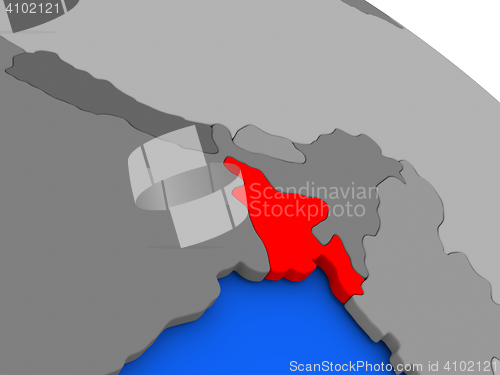 Image of Bangladesh in red