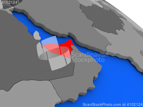 Image of United Arab Emirates in red