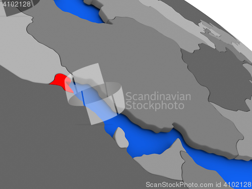 Image of Kuwait in red