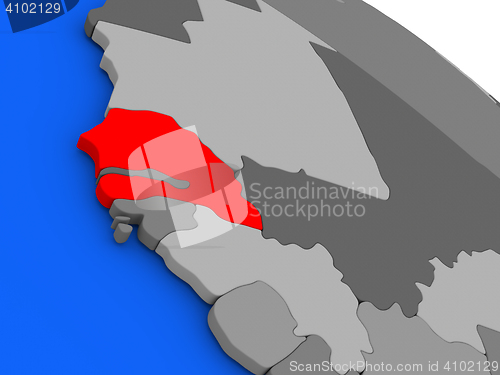 Image of Senegal in red