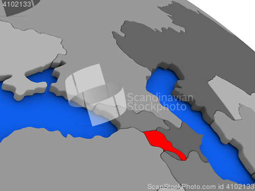 Image of Armenia in red