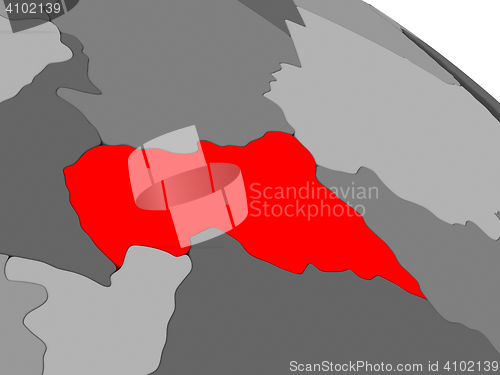 Image of Central Africa in red