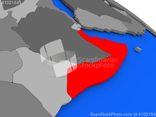 Image of Somalia in red