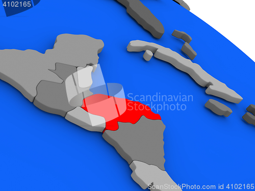 Image of Honduras in red