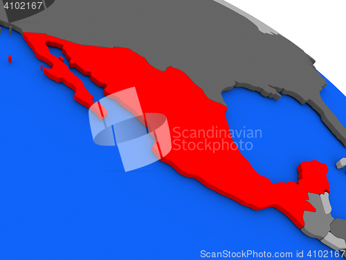 Image of Mexico in red