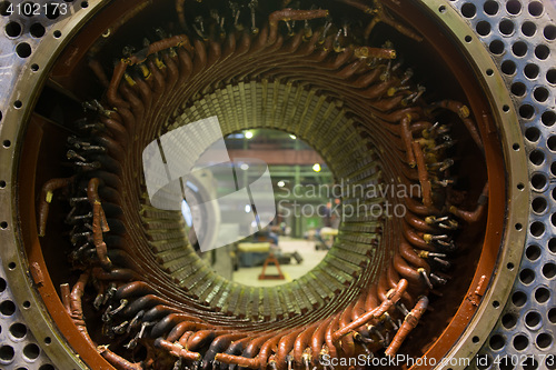 Image of Stator of a big electric motor