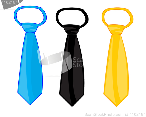 Image of Three ties on white