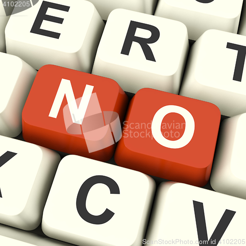 Image of No Computer Keys Showing Denial Panic And Negativity