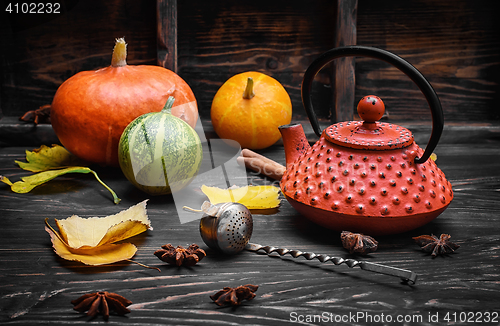 Image of Still life autumn tea party