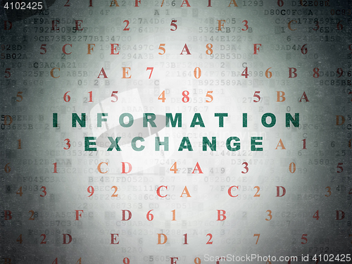 Image of Information concept: Information Exchange on Digital Data Paper background