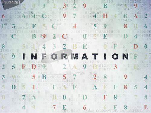Image of Information concept: Information on Digital Data Paper background