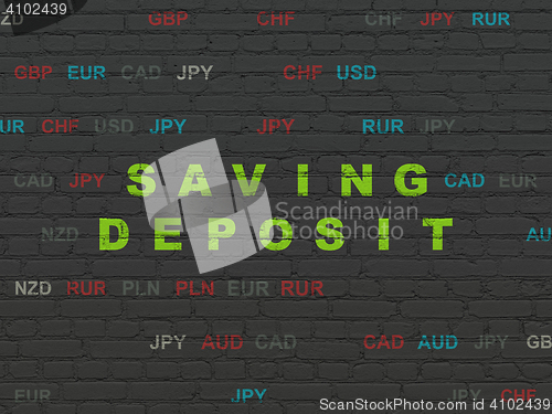 Image of Banking concept: Saving Deposit on wall background