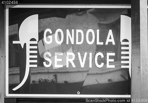 Image of Gondola Service Sign