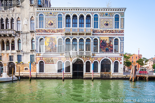 Image of 300 years old venetian palace facade from Canal Grande