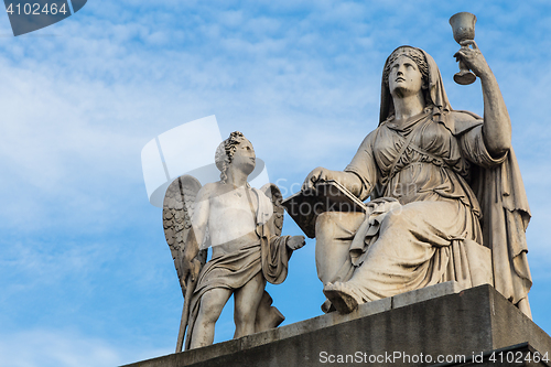 Image of Turin, Italy - January 2016: Faith Statue