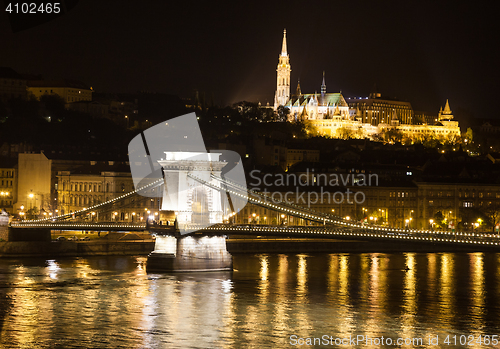 Image of Budapest, cityscape by night