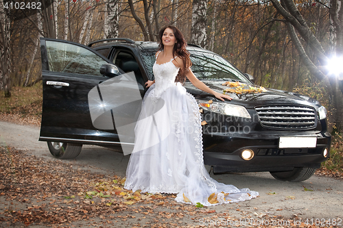 Image of Young Bride In A Forest