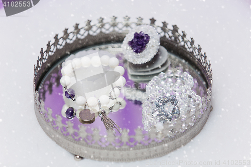 Image of Set of bridal wedding accessories