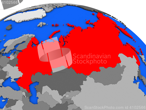 Image of Russia in red