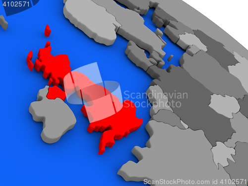 Image of United Kingdom in red